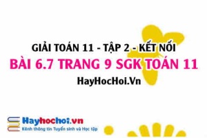 Bài 6.7 trang 9 Toán 11 tập 2 Kết nối tri thức